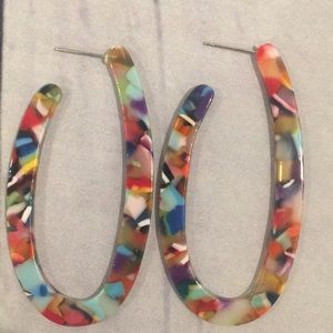 NWT Multicolored acrylic earrings